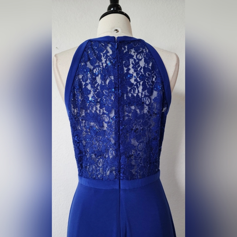 Royal Blue Halter Evening Dress - Unbranded - Picture 2 of 5